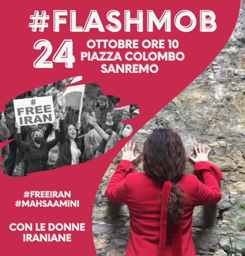 Sanremo: anche il Sindaco Biancheri al flash mob a sostegno delle donne iraniane per combattere la repressione e riconquistare la libertà Sanremo: anche il Sindaco Biancheri al flash mob a sostegno delle donne iraniane per combattere la repressione e riconquistare la libertà