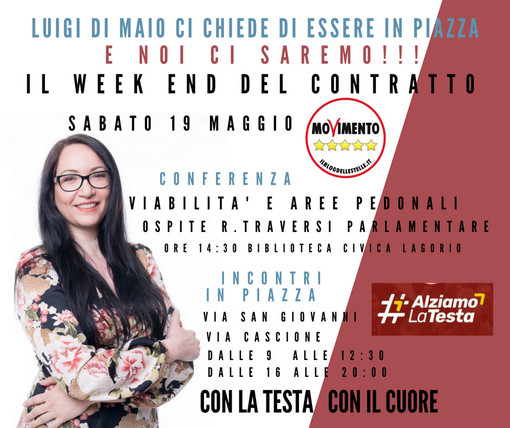 Imperia: il M5S aderirà al weekend degli 'Incontri in piazza' per la presentazione del contratto di governo