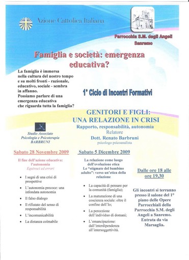 Sanremo: incontri dell'azione cattolica sulla genitorialit�