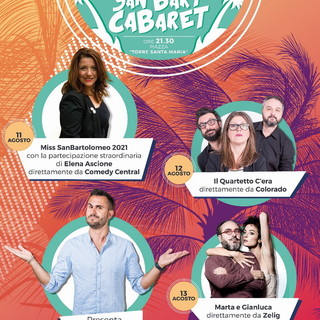 San Bartolomeo al Mare: da mercoledì a venerdì torna 'SanBart Cabaret 2021'