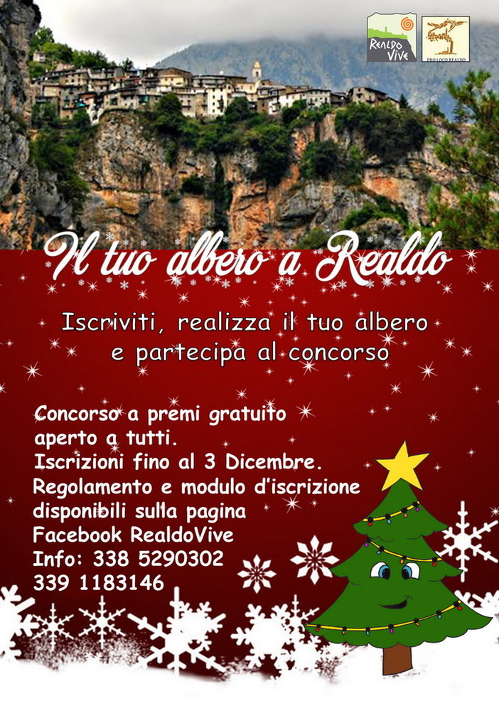 ‘Il tuo albero a Realdo’ - Natale 2018, un concorso a cura della Pro Loco Realdo e APS Realdo Vive ‘Il tuo albero a Realdo’ - Natale 2018, un concorso a cura della Pro Loco Realdo e APS Realdo Vive