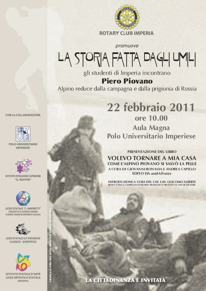 Imperia: presentato al polo universitario il libro " Volevo tornare a mia casa". Imperia: presentato al polo universitario il libro " Volevo tornare a mia casa".