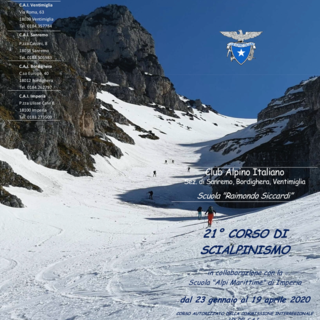 A Sanremo ed Imperia, iscrizioni aperte al corso di Sci Alpinismo insieme al CAI A Sanremo ed Imperia, iscrizioni aperte al corso di Sci Alpinismo insieme al CAI
