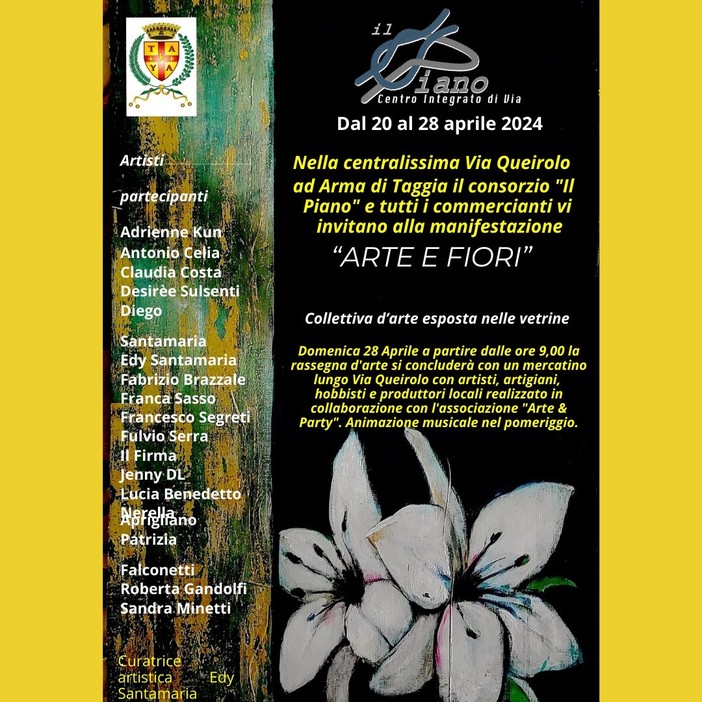 Taggia Arma: Via Queirolo pronta ad ospitare la manifestazione ‘Arte e fiori’