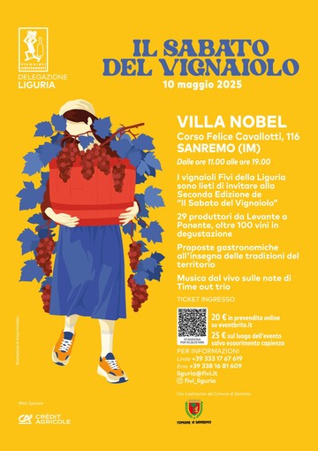Sanremo, il 10 Maggio al via la seconda edizione de “Il sabato del Vignaiolo”