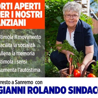 Elezioni Sanremo, il candidato sindaco Gianni Rolando: "Orti aperti per i nostri anziani" Elezioni Sanremo, il candidato sindaco Gianni Rolando: "Orti aperti per i nostri anziani"