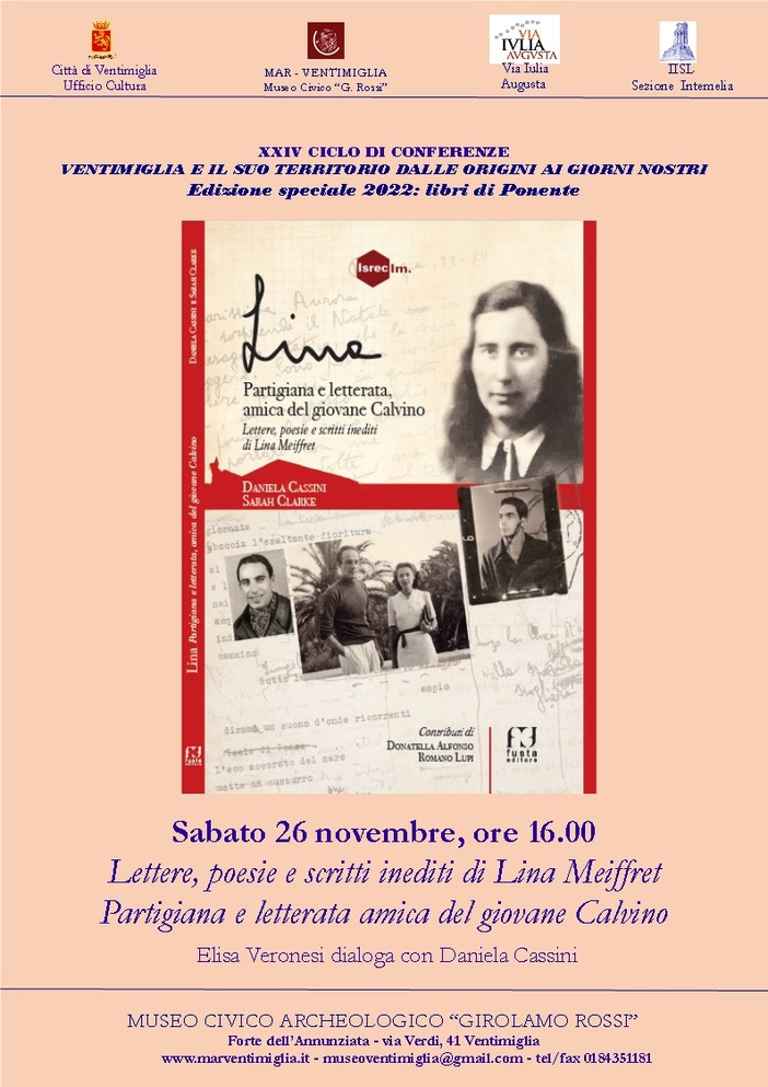 Ventimiglia: la figura di Lina Meiffret al centro di un incontro al Museo “Girolamo Rossi