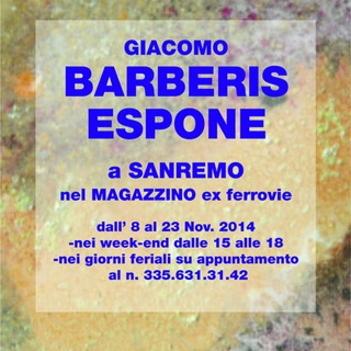 Sanremo: dall'8 al 23 novembre Giacomo Baberis espone al magazzino ex ferrovie