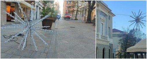 Dopo Oneglia arrivano le luminarie anche a Porto Maurizio: iniziata l'installazione delle luci natalizie Dopo Oneglia arrivano le luminarie anche a Porto Maurizio: iniziata l'installazione delle luci natalizie