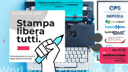 “Stampa libera tutti”: la Consulta Studentesca di Imperia in collaborazione con Sanremonews e Imperianews per la libertà di stampa “Stampa libera tutti”: la Consulta Studentesca di Imperia in collaborazione con Sanremonews e Imperianews per la libertà di stampa