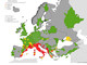 In questa mappa dell'European Centre for Disease Prevention and Control si può osservare quanto sia diffusa la zanzara tigre (dati aggiornati al gennaio 2014)