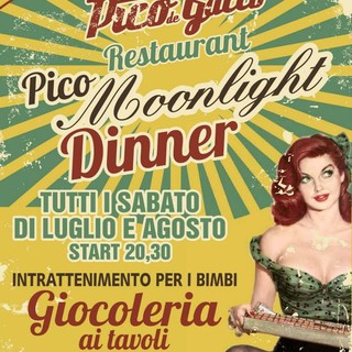 Sanremo: sabato appuntamento con il "Moonlight Dinner" al Pico de Gallo