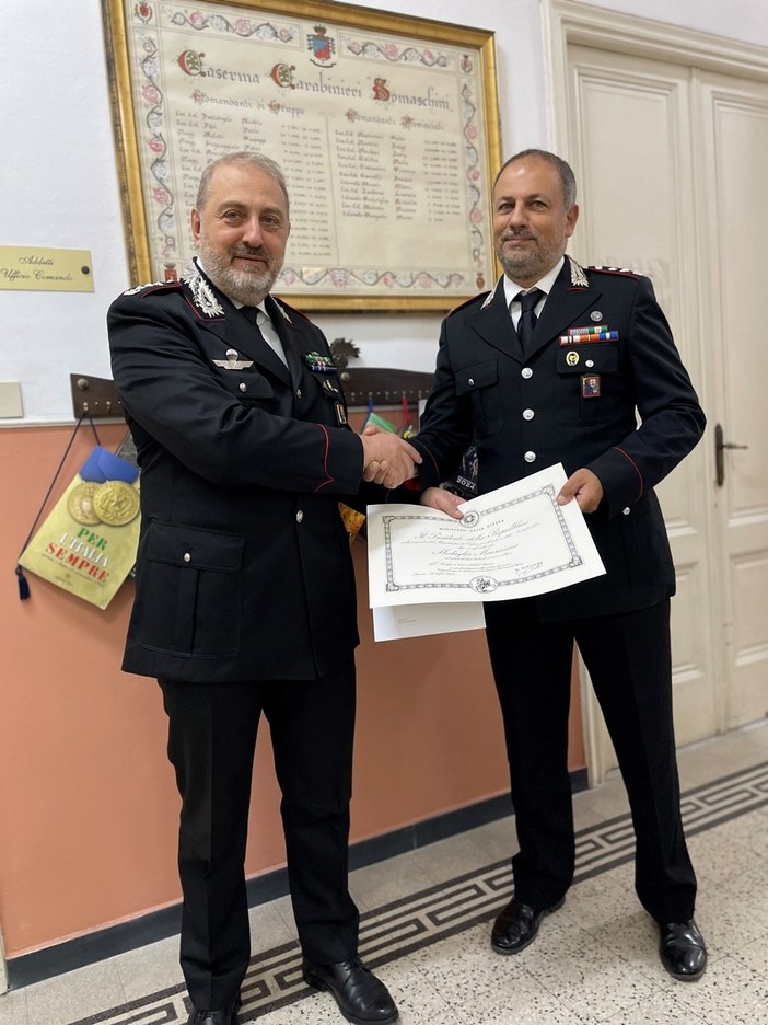 Al tenente colonnello Mario Ricciardi conferita la la “Medaglia Mauriziana" per i 10 lustri di carriera militare