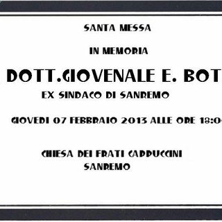 Sanremo: il prossimo giovedì ai Cappuccini, Santa Messa in ricordo dell'ex sindaco Bottini