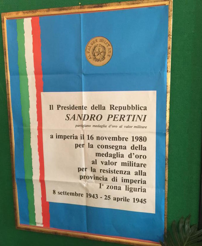 Imperia: apertura al pubblico della mostra sulla Resistenza e sulla medaglia al valor militare ai partigiani