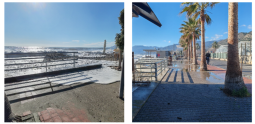Mareggiata a Camporosso: le onde raggiungono la ciclopedonale e le attività sulla passeggiata (Foto) Mareggiata a Camporosso: le onde raggiungono la ciclopedonale e le attività sulla passeggiata (Foto)