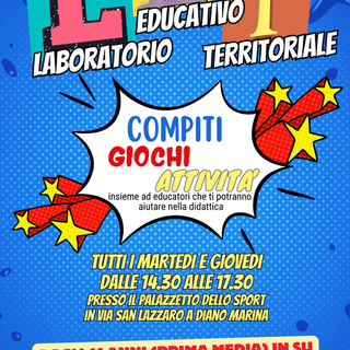 A Diano Marina è tornato il centro aggregativo per ragazzi L.E.T. (Laboratorio educativo territoriale) A Diano Marina è tornato il centro aggregativo per ragazzi L.E.T. (Laboratorio educativo territoriale)