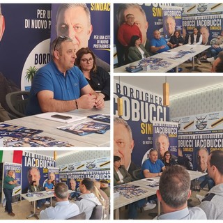 Bordighera, il candidato sindaco Massimiliano Iacobucci incontra gli ambulanti (Foto e video)
