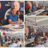 Bordighera, il candidato sindaco Massimiliano Iacobucci incontra gli ambulanti (Foto e video)