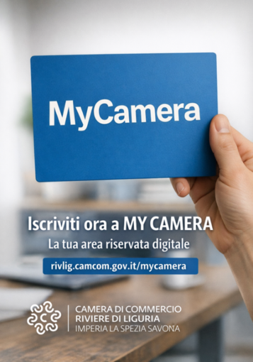 MyCamera, il nuovo servizio digitale gratuito per dialogare con la Camera di Commercio Riviere di Liguria MyCamera, il nuovo servizio digitale gratuito per dialogare con la Camera di Commercio Riviere di Liguria