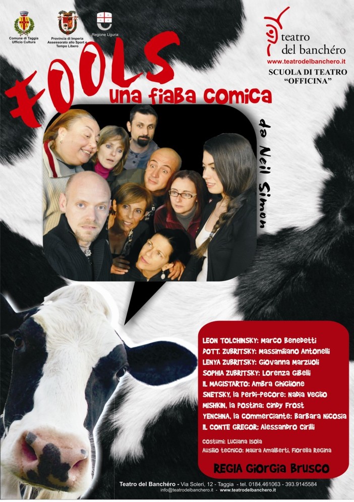 Pieve di Teco: domani al Teatro Salvini, va in scena la piece 'Fools' di Neil Simon