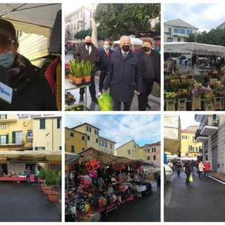 Imperia: il mercato di Oneglia torna in centro, soddisfatti gli operatori, Scajola: "Buon progetto portato avanti dall'assessore Oneglio" (foto e video)
