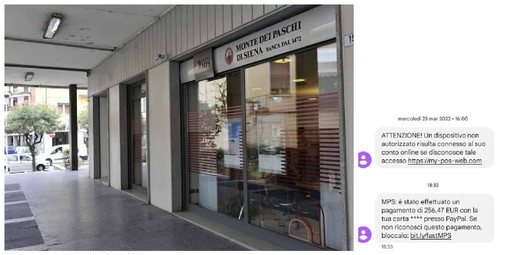 Truffa digitale, nel mirino i clienti di Monte dei Paschi anche nell'Imperiese Truffa digitale, nel mirino i clienti di Monte dei Paschi anche nell'Imperiese