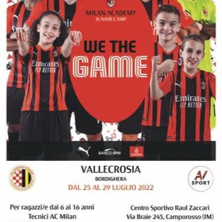 ‘Milan City Camp’ a Vallecrosia, domenica prossima incontro preliminare alla Polisportiva Vallecrosia Academy