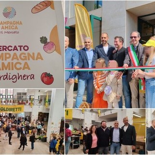 Spesa sana e locale, Bordighera inaugura il mercato coperto di Campagna Amica (Foto e video)