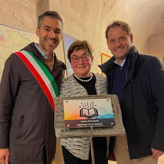 Chiusavecchia: l’assessore regionale Marco Scajola all’apertura della biblioteca comunale intitolata al prof. Carlo Alassio