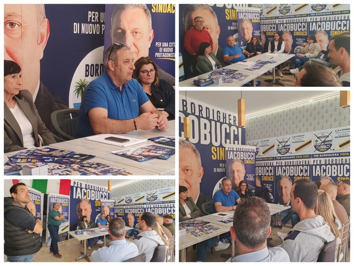 Bordighera, il candidato sindaco Massimiliano Iacobucci incontra gli ambulanti (Foto e video)