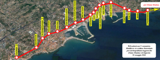 Un collegamento tra Imperia e Diano Marina, Rifondazione ricorda "L'avevamo previsto già 5 anni fa con la Metro leggera"