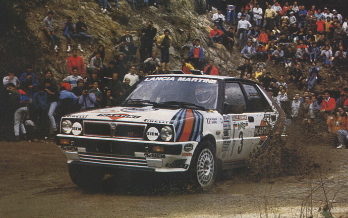 Miky Biasion in azione sulla Delta al 'Sanremo' dell'87