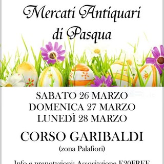Sanremo: Mercati Antiquari di Pasqua sotto il porticato del Palafiori, presenti circa 50 stand