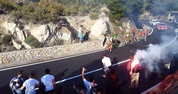 Ecco il filmato del lettore Fatmir Mehmeti del passaggio a Capo Berta della Milano-Sanremo