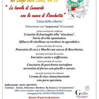 Il format "La tavola di Leonardo" arriva in provincia di Savona