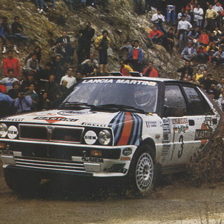 Miky Biasion in azione sulla Delta al 'Sanremo' dell'87