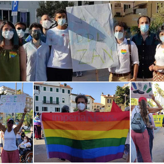 Imperia: manifestazione a sostegno del Ddl Zan, a chi critica "Perchè volete la libertà di odiare i nostri figli" (foto e video) Imperia: manifestazione a sostegno del Ddl Zan, a chi critica "Perchè volete la libertà di odiare i nostri figli" (foto e video)