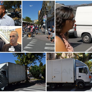 Ventimiglia: i furgoni degli ambulanti ‘proteggono’ il mercato del venerdì, “Vogliamo vivere la quotidianità al di là di fatti incresciosi come quelli di Nizza” - REPORTAGE