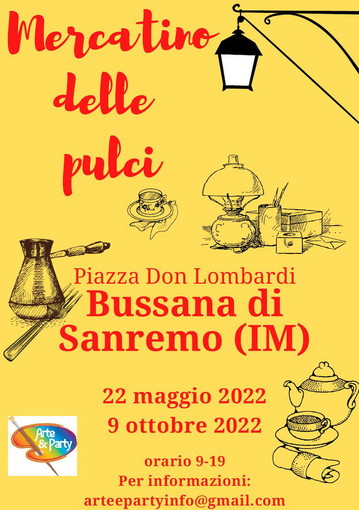 Sanremo: domenica prossima, Mercatino della pulci in piazza Don Lombardi a Bussana