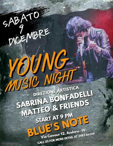 Domani ad Andora lo spettacolo "Young Music Night" organizzato dall'imperiese Sabrina Bonfadelli Domani ad Andora lo spettacolo "Young Music Night" organizzato dall'imperiese Sabrina Bonfadelli