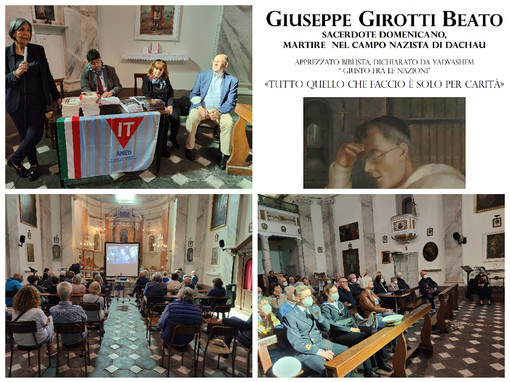 Imperia, a Santa Caterina conferenza su padre Girotti. Antifascista, 'Giusto fra le Nazioni' morto a Dachau (Foto e Video)