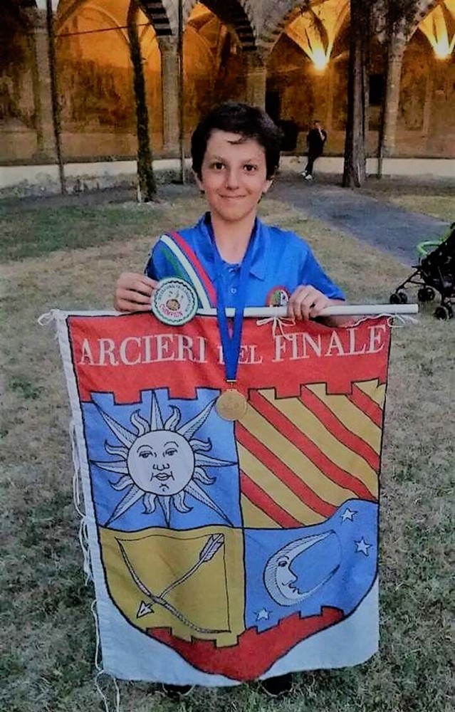 San Bartolomeo al Mare: tiro con l'arco, Morgan Nivino è Campione del Mondo categoria cuccioli San Bartolomeo al Mare: tiro con l'arco, Morgan Nivino è Campione del Mondo categoria cuccioli