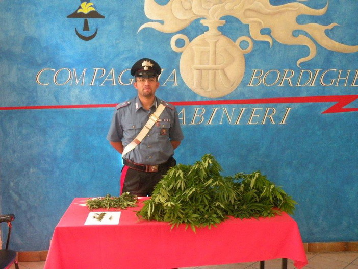 Vallebona: si denuda e da fastidio in piazza, i Carabinieri gli sequestrano la marijuana