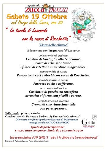 Il format "La tavola di Leonardo" arriva in provincia di Savona