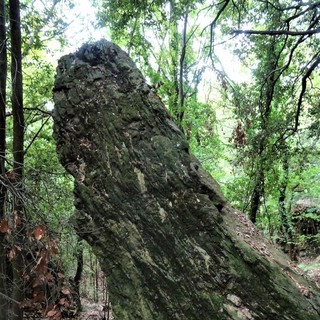 Rocchetta Nervina, in località Paù scoperto un menhir in bilico che saluta la nascita del sole