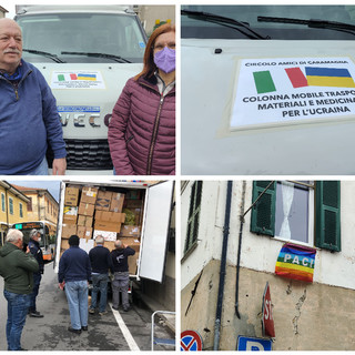 Partiti da Caramagna i convogli di aiuti umanitari per l’Ucraina. Chisci: "Imperia non è seconda a nessuno in generosità, ma scoppi la pace” (foto e video)