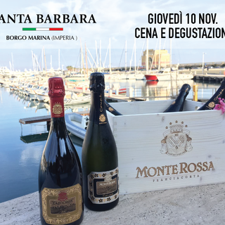 Imperia: bollicine d'eccellenza al Santa Barbara di Borgo Marina, il 10 novembre cena con la selezione della cantina Monte Rossa