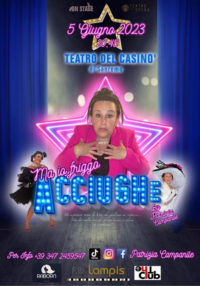 Spettacolo ‘Ma io friggo acciughe!’ al Teatro del Casinò di Sanremo