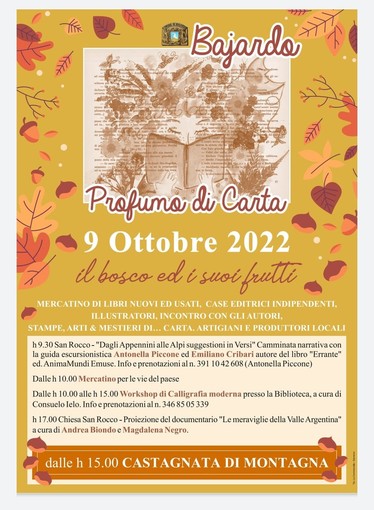 Bajardo: domenica prossima, un'intera giornata dedicata al bosco ed ai suoi frutti Bajardo: domenica prossima, un'intera giornata dedicata al bosco ed ai suoi frutti